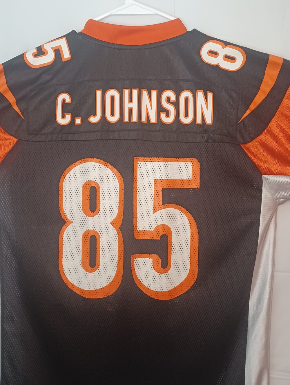 Men's NFL Cincinnati Bengals #85 C. Johnson Reebok Football Jersey Size Large